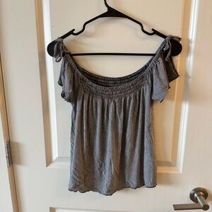 Black and white off the shoulder top